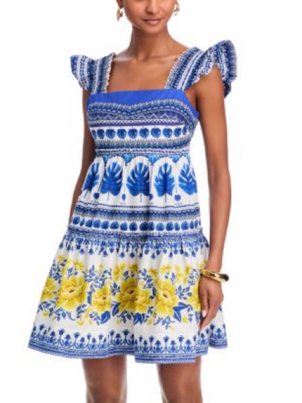 Farm Rio Off-White Zuli Organic Cotton Mini Dress size Small NWT - cute! - Picture 3 of 12